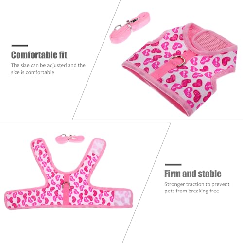 TOYANDONA Pet Mesh Dog Harness Vest Breathable Adjustable Strap Summer Outdoor Cool Harness for Small Dogs S Size with Leash Attachment