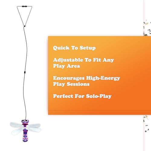 Meowijuana Jump 'n' Jamb Door Hanging Cat Toy | Dragonfly | Refillable Interactive Catnip Toy | Promotes Play and Cat Health | Includes Potent Catnip Grown in North America - color: Dragonfly