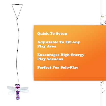 Meowijuana Jump 'n' Jamb Door Hanging Cat Toy | Dragonfly | Refillable Interactive Catnip Toy | Promotes Play and Cat Health | Includes Potent Catnip Grown in North America - color: Dragonfly
