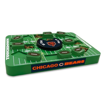 Pets First NFL Chicago Bears Large Puzzle Toy, New Size, Interactive Dog Treat & Slow Feeding Toy - color: CHICAGO BEARS, size: Large