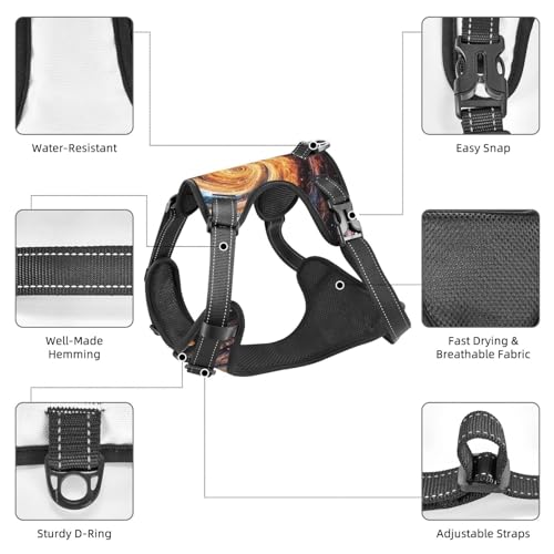 Universe Large Dog Harness Soft Padded Adjustable Dog Vest, Reflective Harness with Easy Control Handle - size: Small