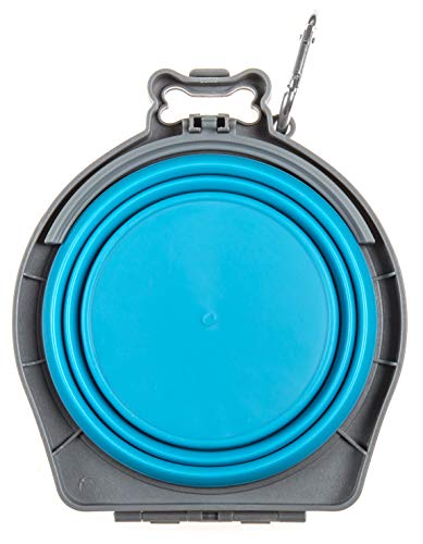 Loving Pets 73807991: Travel Double Diner Dog Bowl, Blue Sm - color: Blue, size: Small Travel Double Diner