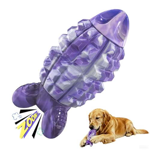 YINEYA Dog Toys for Aggressive Chewers, Durable Dog Chew Toys for Medium & Large Breeds, Indestructible Dog Toy to Keep Them Busy, Squeaker Tough Puppy Chew Toys for Teething, Reduce Boredom - Purple - color: Purple