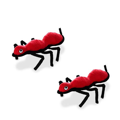 TUFFY - World's Tuffest Soft Dog Toy - Desert - Multiple Layers. Made Durable, Strong & Tough. Interactive Play (Tug, Toss & Fetch). Machine Washable & Floats (Ant, Large 2 Pack) - color: Ant, size: Large 2 Pack
