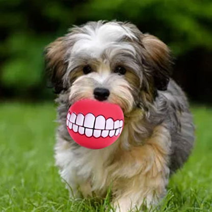 7.5cm Interactive Dog Toys Teeth Cleaning Chewing Playing Balls Dental Rubber Ball for Small Medium Large Dog