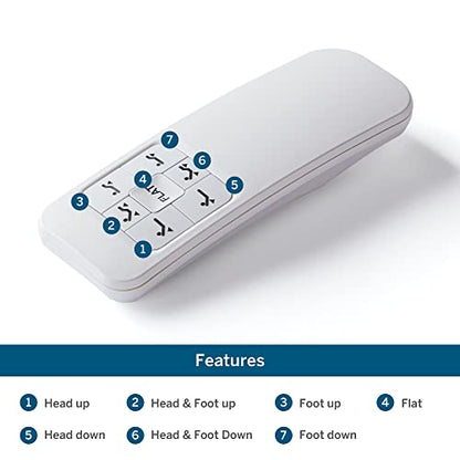 Lucid L150 Adjustable Base – Bed Frame with Head and Foot Incline – Wireless Remote Control – Premium Quiet Motor, Full size - size: Full, style: L150