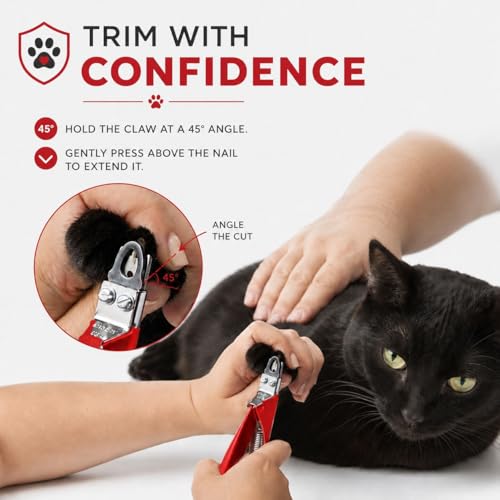 Resco Deluxe Cat Nail Clippers, Guillotine Cat Nail Trimmer with Comfort Grips, Deluxe Red - style: Deluxe