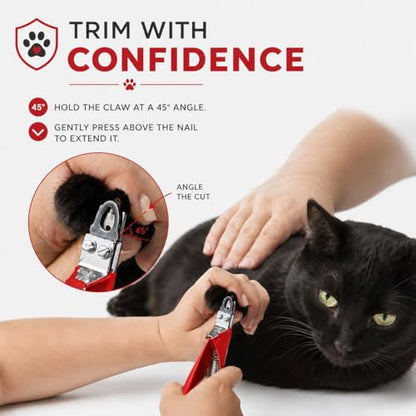 Resco Deluxe Cat Nail Clippers, Guillotine Cat Nail Trimmer with Comfort Grips, Deluxe Red - style: Deluxe