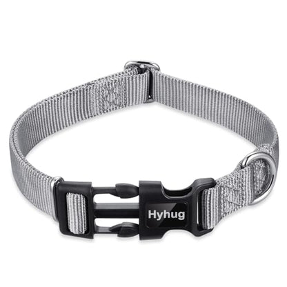 Small Dog Collar Quick-Release| Heavy-Duty Nylon Puppy Collar, Adjustable & Durable Pet Supplies for Boy & Girl Dogs (Small, Sleet Gray) - color: Sleet Gray, size: Small