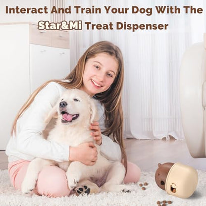Silicone Dog Slow Feeder Toy - Interactive Puzzle Feeder & Food Dispenser for Small & Large Dogs - Enrichment Toys for Mental Stimulation - Fun Puppy Chew Toys & Cat Treat Dispenser to Keep Pets Busy - color: Bear-Brown