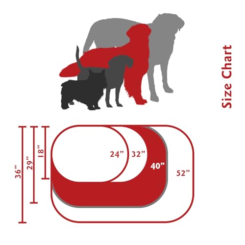 Majestic Pet 40 Inch Bagel Calming Dog Bed Washable – Cozy Soft Round Dog Bed with Spine Support for Dogs to Rest Their Head - Fluffy Donut Puppy Mat 40x29x9 (Inch) Large – Gray - color: Palette Heathered Gray