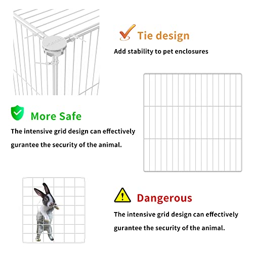 HOMIDEC Pet Playpen,Small Animals Cage DIY Wire Yard Fence with Door for Indoor/Outdoor Use,Portable for Puppies,Kitties,Bunny,Turtle 48" x 24" x 16" - style: White