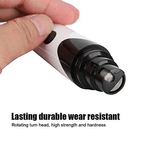 Silent Dog Nail Grinder, Low Noise USB Rechargeable Electric Nail Clippers & Trimmers, 6500 RPM with 800mAh Battery, for Small Medium Large Dogs