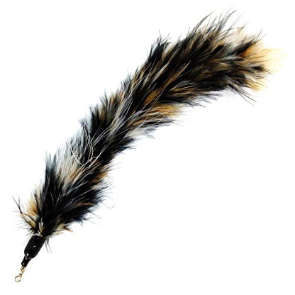 Pet Fit for Life Multi Piece Replacement Feathers Pack Plus Bonus Soft Furry Tail for Interactive Cat and Kitten Toy Wands… - style: 5 Feathers, 1 Tail