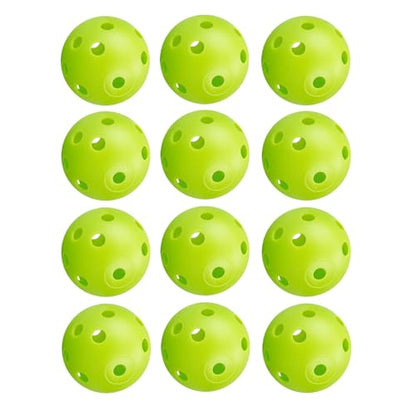 12Pcs Cat Ball Toy, Low Noise No Bells Holey Plastic Cat Balls, Funny Interactive Cats Toys for Indoor Cats, Firm Toy Balls for Kitten Puppy Ferret Bird (1.65", Green) - color: Green, 12/Pack