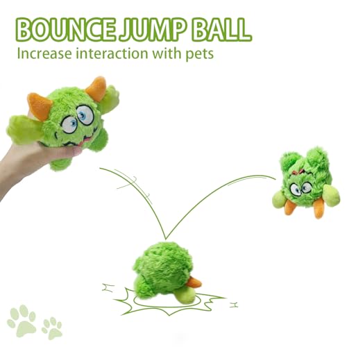 Squeaky Plush Dog Toy Ball, Dental Care, Skin-Friendly and Soft and Relieve Stress,Dog Training Interactive Pet Cute Plush Fashionable Toy Ball (Green,Large) - color: Green, size: Large