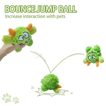 Squeaky Plush Dog Toy Ball, Dental Care, Skin-Friendly and Soft and Relieve Stress,Dog Training Interactive Pet Cute Plush Fashionable Toy Ball (Green,Large) - color: Green, size: Large