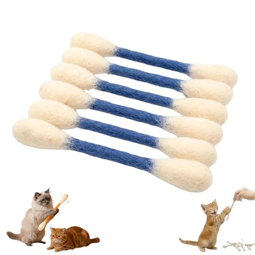 Giant Cotton Bamboo Cat Toy, Soft Cotton Swab Style Kicker Toy for Cats and Kittens, Fun Interactive Catnip Toy, Durable Swab Shape Cat Toy (F) - color: F