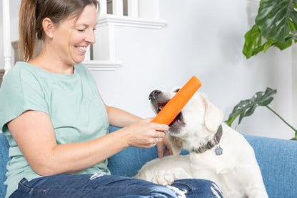 Chuckit! Super Crunch Fetch Stick Dog Toy - Durable TPR Material, Enticing Crunch Sounds, Compatible with Medium and Large Dogs, Mentally and Physically Engaging - 9.2 inches, for Breeds 20-100 lbs - style: Super Crunch Stick