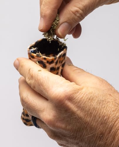 Purrfect Pounce Refillable Cat Toy with Catnip Included - Handmade in the USA, Interactive Leopard Design - Easy Refill Opening