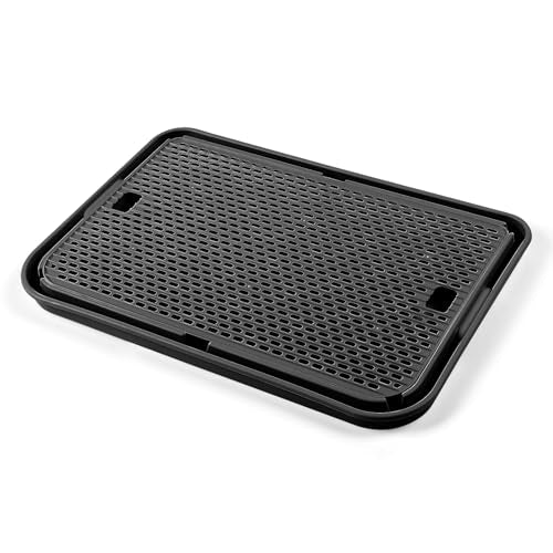 Large Cat Litter Box Step Mat, 16.5"x11.2" Cat Ramp Stairs, Cat Litter Catcher for Self-Cleaning Litter Box, Cats Pedal Step Stool Ideal for Kitten & Older Cats (Black) - color: Black Large