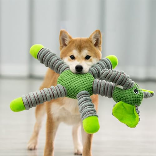 Chew Toys for Dogs, Durable Fabric Soft Heavy Duty Dog Toys Small Dogs,Interactive Cute Indestructible Heavy Duty Dog Toy for Puppy Small Medium Breeds Teething Anxiety Relief Playing Home Indoor - color: Green