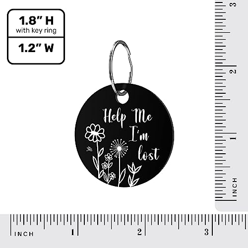 Stainless Steel QR Code Pet ID | Personalized Dog & Cat Tag with Online Profile & Location Alert Email | Durable Collar Identifier