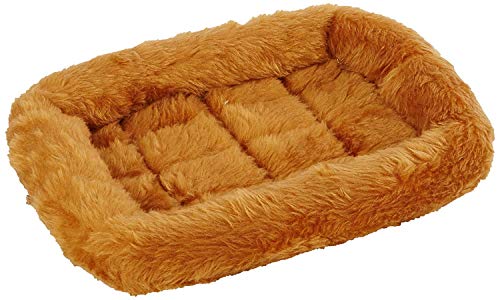 MidWest Homes for Pets QuietTime XXS Dog Bed – Cinnamon Faux Fur Bolster, Ultra-Soft and Machine Washable, Fits 18-Inch Crates and Carriers, for Small Dogs and Cats - color: Cinnamon, size: 18 Inch