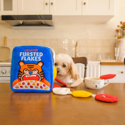 CHEWFFON Interactive Dog Toys, Enrichment Snuffle Crinkle Treat Puzzle Toys for Boredom and Mental Stimulating, Nose Work Cereals Dog Toy for Small, Medium and Large Dogs - style: Fursted Flakes