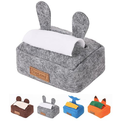 ETIAL Dog Puzzle Toys | Treat Dispensing Toys | Tissue Box Snuffle Sniffing Toys | Hide and Seek Interactive Toys for Dogs Grey