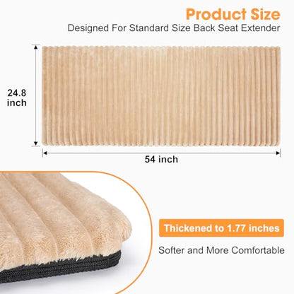 Backseat Pet Bed Mat, Non-Slip Dog Bed for Car Back Seat, Washable Travel Pet Mat with Removable Cover, Dog Seat Covers Protector Fit for Backseat Extenders and Trucks SUVs, 54"x 24.8", Brown - color: Brown