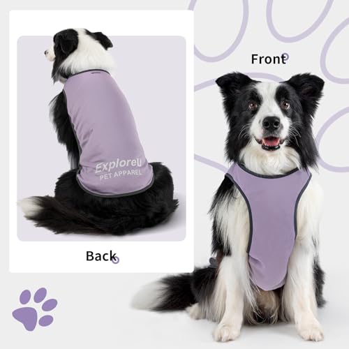 Dog Shirt, Cooling Vest Lightweight Breathable, Dog T-Shirts All-Season UV Protection Pet Clothes Quick Dry Soft Stretchy Pet Shirt Vest for Small Medium Large Dogs (Lilac Ether 1PC, Medium) - color: Lilac Ether, size: Medium (24-35lbs)
