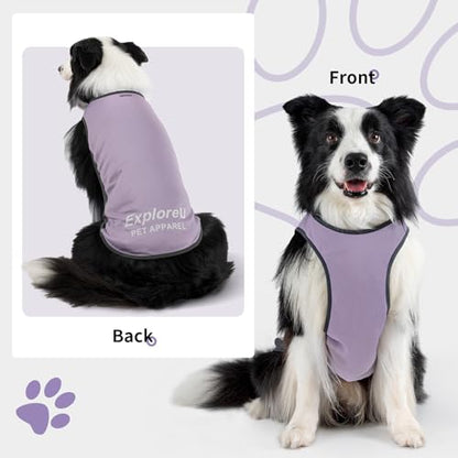 Dog Shirt, Cooling Vest Lightweight Breathable, Dog T-Shirts All-Season UV Protection Pet Clothes Quick Dry Soft Stretchy Pet Shirt Vest for Small Medium Large Dogs (Lilac Ether 1PC, Large) - color: Lilac Ether, size: Large (44-55lbs)