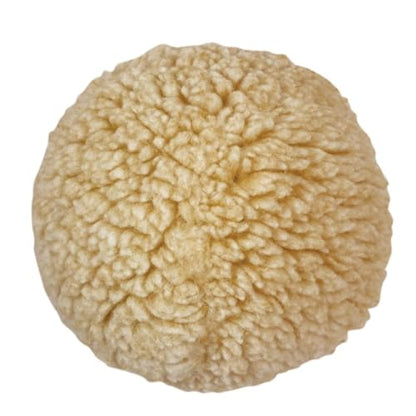 HuggleHounds Plush Ball Dog Toy - Fuzzy Round Ball Dog Toy with Soft Fleece, Durable Stuffed Plush for Small and Large Breeds - 8" HuggleFleece, Large - size: Large, style: Natural Ball