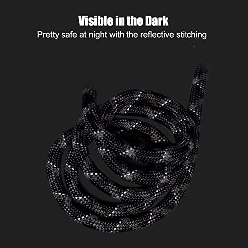 Hands Free Dog Leash(8.5ft), 8 in 1 Multifunction Nylon Double Leash for Dogs,1.2cm Adjustable Waist with Reflective Stitching for Training -Grey - color: Grey