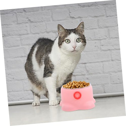 VICASKY Stainless Steel Pet Bowl Cat Water Bowl -Spill Portable Dog Dish Indoor Outdoor Use - color: Pink