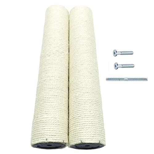 SHENGOCASE 17.7" L, Ø 2.75" Cat Tree Accessories Replacement Post Pole with M10 Bolt, DIY Cat Scratching Post Replacement Part Pole - size: Ø 2.75“