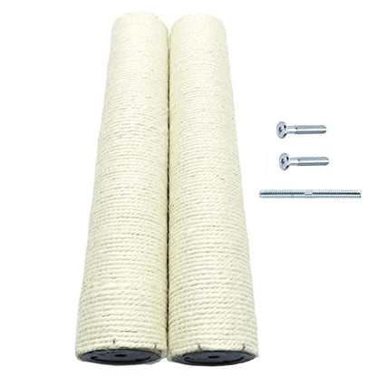 SHENGOCASE 17.7" L, Ø 2.75" Cat Tree Accessories Replacement Post Pole with M10 Bolt, DIY Cat Scratching Post Replacement Part Pole - size: Ø 2.75“