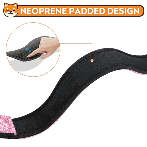 Reflective Dog Collar, Adjustable Soft Neoprene Padded Nylon Pet Collars with Buckle for Puppy and Small Dogs, Cats, Light Pink,XS - color: Light Pink, size: X-Small