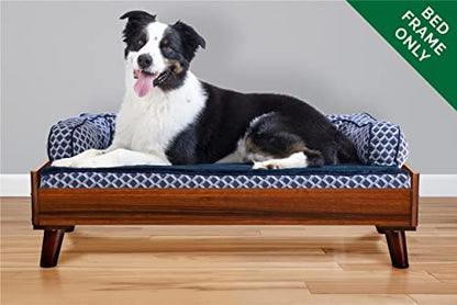 Furhaven Elevated Dog Bed Frame for 36" x 27" Large Dog Beds, Easy Assembly - Mid-Century Modern Bed Frame - Walnut, Large - color: Veneer Walnut, size: 36" x 27"