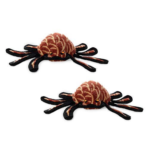 TUFFY - World's Tuffest Soft Dog Toy - Desert - Multiple Layers. Made Durable, Strong & Tough. Interactive Play (Tug, Toss & Fetch). Machine Washable & Floats (Spider, Large 2 Pack) - color: Spider, size: Large 2 Pack