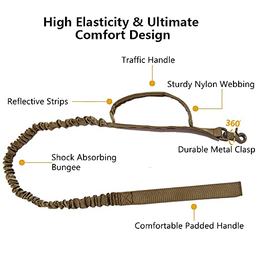 Tactical Dog Collar and Leash Set Adjustable Military Nylon Dog Collar with Control Handle and Heavy Duty Metal Buckle for Large Dogs （Black S - color: Black SET(collar+leash), size: Small (Pack of 1)