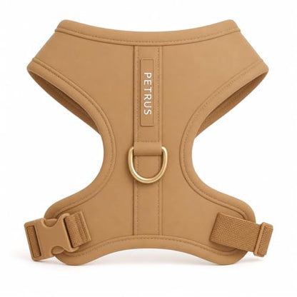 Premium No-Pull Dog Harness Soft Neoprene & Breathable Mesh Vest with Front & Back Clip D-Rings Adjustable Lightweight Walking Harness for Puppies, Small & Medium Dogs (Beige, M) - color: Beige, size: M: Neck=15.4-20.1''/Chest=18.1-24.4''