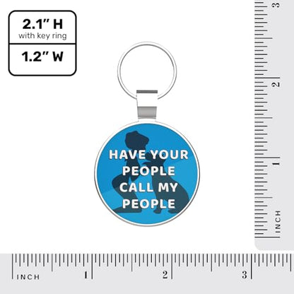 QR Code Pet ID | Personalized Dog & Cat Collar Tag | Online Profile with Instant Scanned Location Alert Email - style: Have your people-Blue