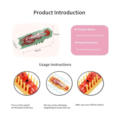 Cat Interactive Toy Educational Cat Teaser Toy 2PCS Electronic Beetle Interactive Set for Indoor Cats Kitten Chase Exercise Battery Operated - color: 2p Green