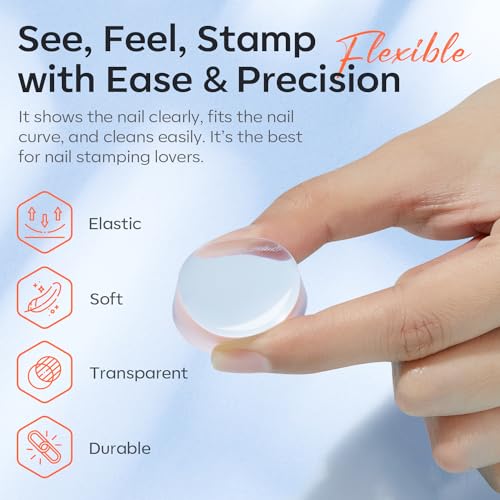 modelones French Tip Tool- 6 Pcs Nail Stamp French Manicure Kit Suitable for DIY Together with Gel Nail Polish Art Tips Printing Tool Kit - color: A 6PCS Nail Stamper kit