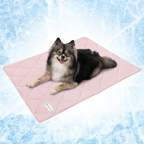 PetAmi Premium Cooling Dog Blanket | Lightweight Fluffy Pet Throw Blanket Bed Cover for Dogs, Cat, Puppies | Pet Blanket Furniture Protector Couch Sofa | Reversible Fuzzy Cozy | 24x32, Pink - color: Pink, size: Small (24x32)
