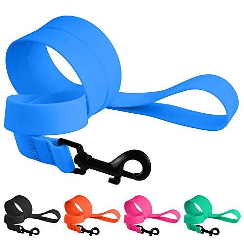 CollarDirect Waterproof Dog Leash Small Medium Large Durable Pet Leashes for Walking Training Running Pink Black Blue Orange Green (M, Blue) - color: Blue, size: Medium