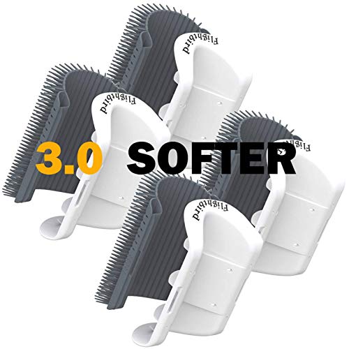 3.0 Softer Cat Self Groomer with Catnip, Dog Cat Corner Groomer,Wall Corner Scratcher Comb,Grooming Massage Brush, Perfect Scratch Massager Tool for Long & Short Fur Kitten/Puppy (4 Pack) - color: 3.0 Softer Grey (4 Pack)