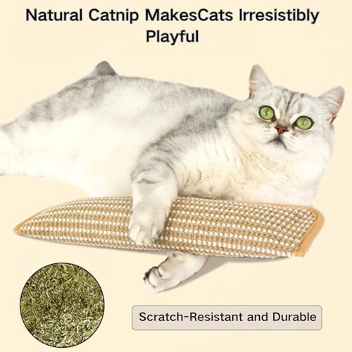 Catnip Kicker Pillow, Interactive Catnip Chew Toy, Soft Scratchable Material Feeds Your Cat’s Natural Instincts, Teeth Cleaning & Anxiety Relief (Caterpillar Style * 3PCS) - color: Caterpillar style * 3PCS